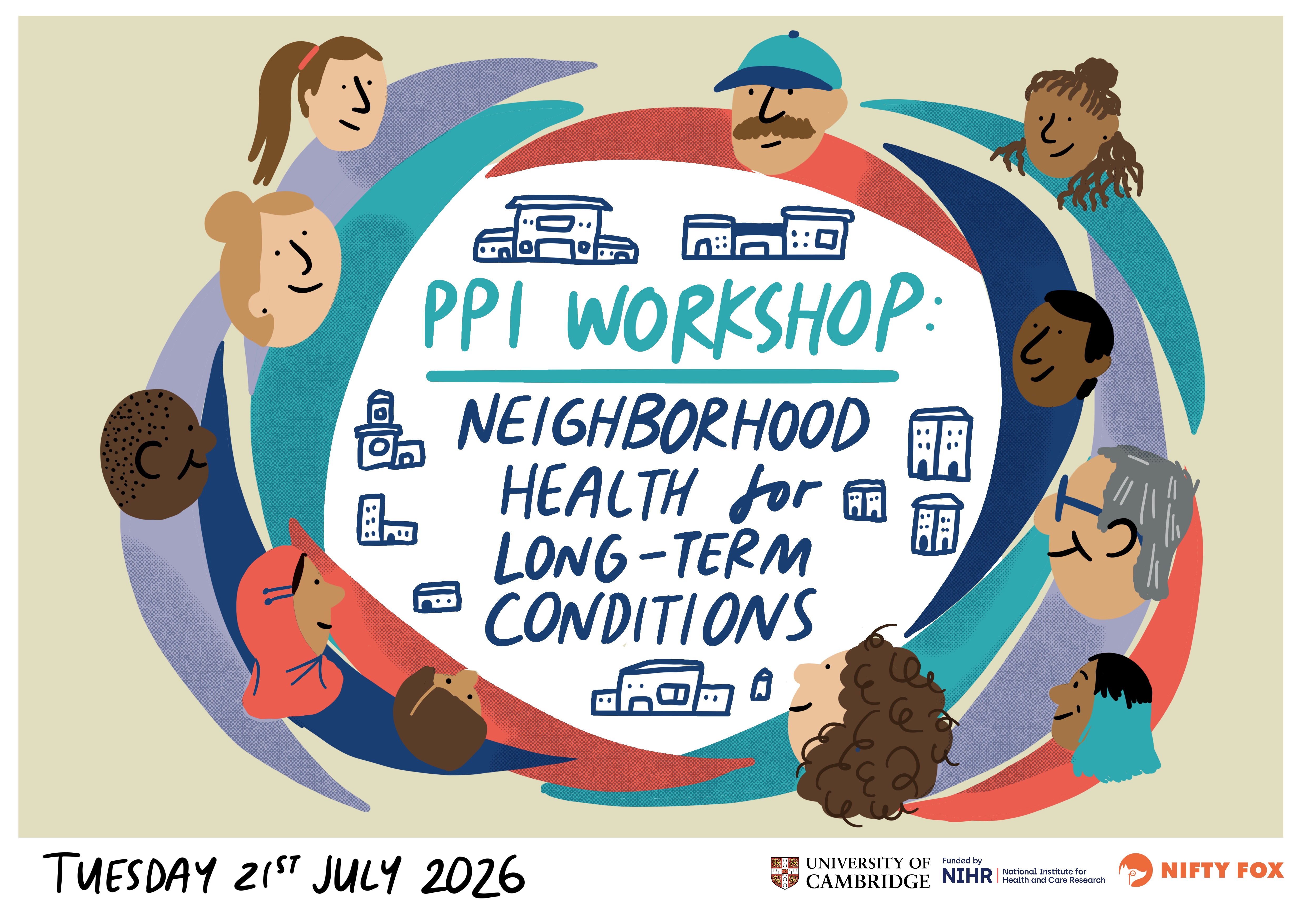 Scribe gallery slide for PPI Workshop: Neighbourhood Health for Long-Term Conditions