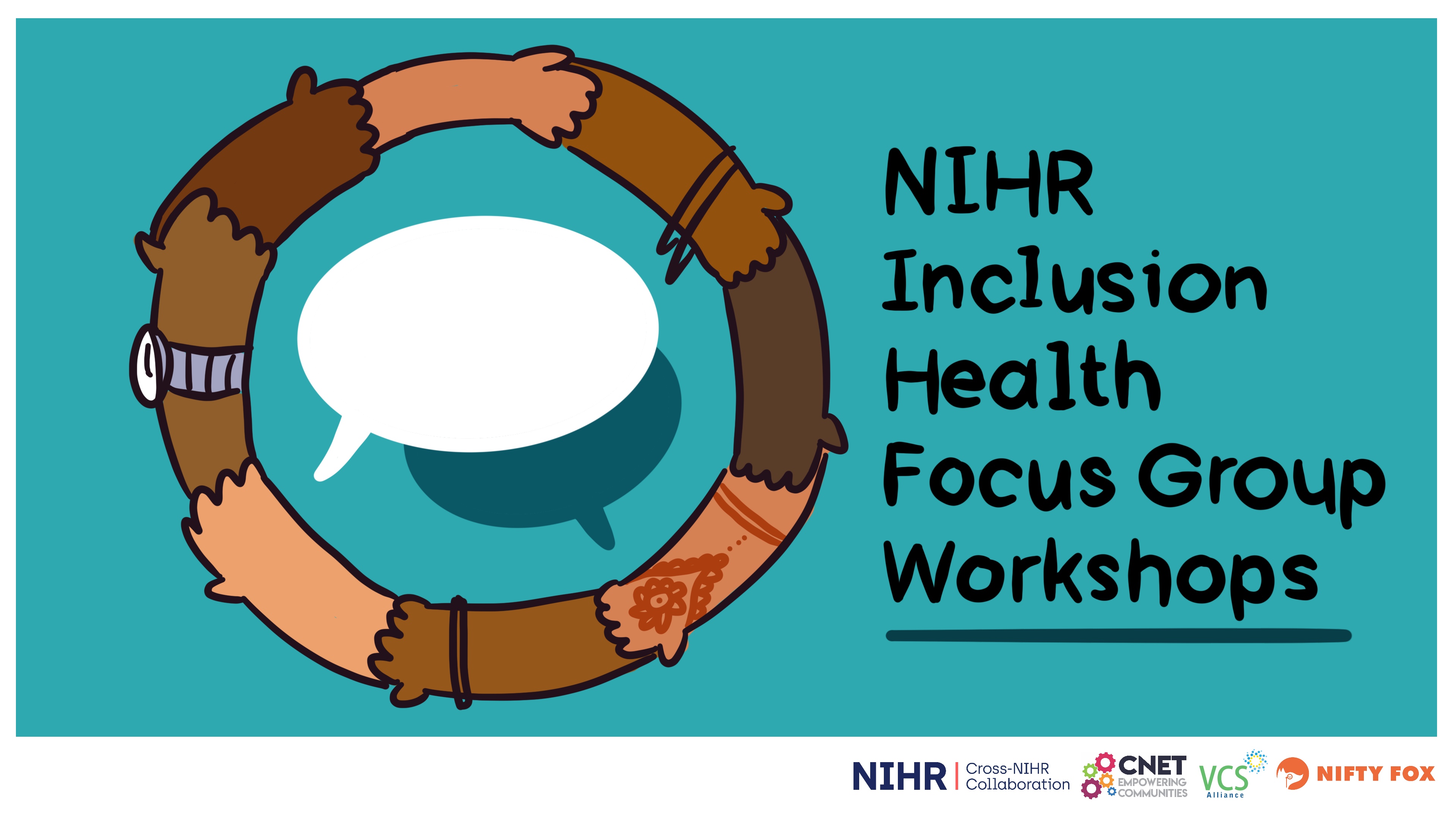 Scribe gallery slide for NIHR Inclusion health Focus Group Workshop