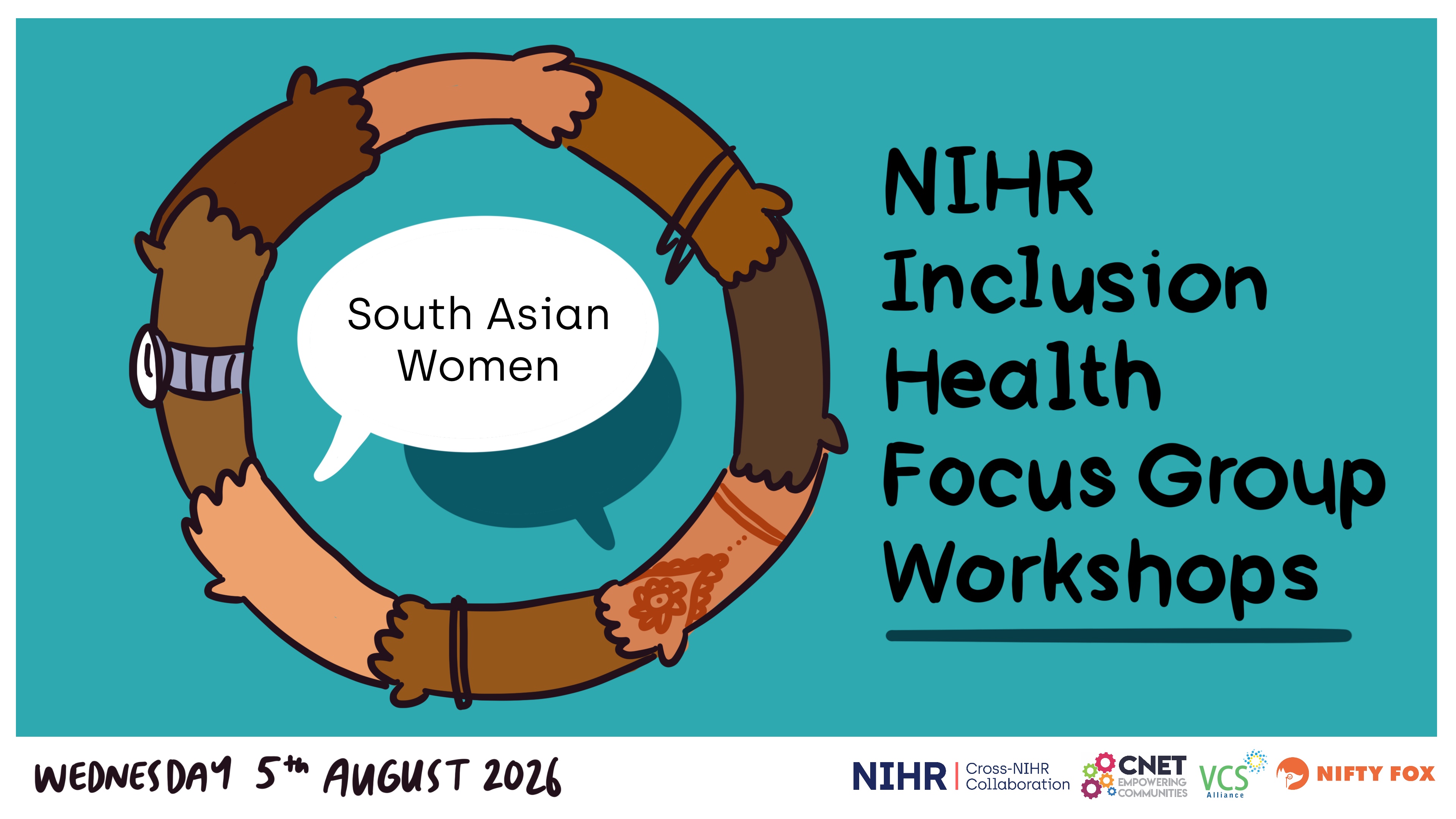Scribe gallery slide for NIHR Inclusion health Focus Group Workshop